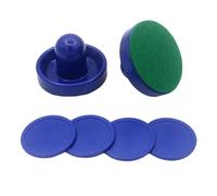 1 set di mini spintori e dischi da hockey ad aria compressa e 2 spingitori blu, 96 mm
