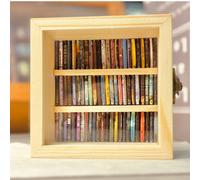 1 set di miniature di una libreria per l'ansia [Piccola libreria con 69 libri / Grande libreria con 112 libri] - Mini libri in una scatola di fiammiferi, mini decorazione per la casa, libreria in legn