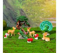 1 set di modelli di funghi da tavolo Decorazione di cervi da prato Adorabile