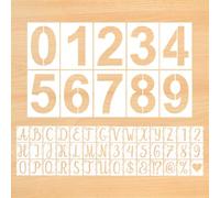 1 set di modelli di lettere, 1 set di modelli di numeri da 0 a 9, modelli master artigianali, modelli riutilizzabili, modelli di pittura