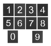 1 Set di modelli di numeri Stencil per numeri grandi Stencil per numeri di