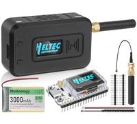 1 set di modulo ESP32 LoRa V3 con antenna 868 MHz + batteria 3000 mAh + custodia integrata WLAN Blue Tooth SX1262 CP2102 Display OLED da 0,96" tipo C per AR Duino Lora Meshtastic IOT (N35, nero)