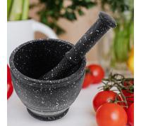 1 set di mortaio con pestello manuale frantoio per aglio schiacciapatate per