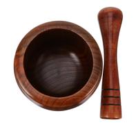1 set di mortaio in legno e ciotola per macinazione del pestello pratico