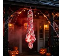 1 set di oggetti di scena gonfiabili per Halloween, cadavere finto in borsa per il corpo con bendaggio di sangue e cotone ragno, decorazione spaventosa per la casa infestata per feste di Halloween