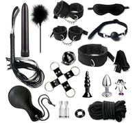 1 set di oggetti di scena in nylon regolabili in pelle nera per il gioco di ruolo, festa del gioco in camera da letto