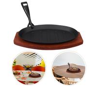 1 set di padella in ghisa per fajitas: piatto giapponese per bistecche con