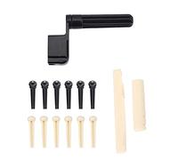 1 set di parti di ricambio, perni di ponte, dado superiore e sella inferiore per chitarra folk