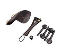 1 Set Di Parti E Accessori Per Violino In Ebano 4/4 Piroli Cordiera Chiodi Poggiaguancia(3/4)