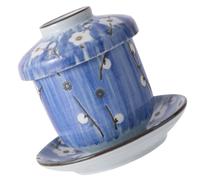 1 set di pentole per cottura a vapore in ceramica con coperchio, portauova al