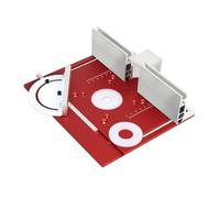 1 set di piastra di inserimento for tavolo da fresatura in alluminio, rifinitore for lavorazione del legno, fresatrice elettrica for legno con calibro for mitra for banco da lavoro fai da te(C Red)