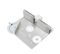 1 set di piastra di inserimento for tavolo da fresatura in alluminio, rifinitore for lavorazione del legno, fresatrice elettrica for legno con calibro for mitra for banco da lavoro fai da te(C Silver)