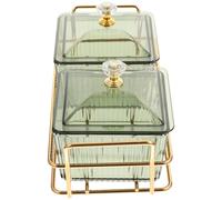 1 set di piastre di frutta divisa piatti da stoccaggio multi-griglia cucina