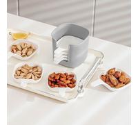 1 set di piatti per condimenti giapponesi con portaoggetti, piatto per