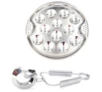 1 Set di Piatto di Lumache Ai Funghi nel Acciaio Inossidabile con 12 Scompa7110