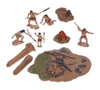1 set di piccoli modelli di uomini primitivi. Decorazioni per uomini primitivi.