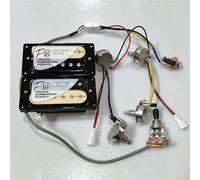 1 set di pickup al ponte al manico Alnico classici e a ponte con vasi di cablaggio e interruttori a 3 vie per chitarra elettrica(Color:Zebra BK)
