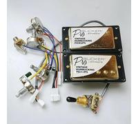 1 set di pickup al ponte al manico Alnico classici e a ponte con vasi di cablaggio e interruttori a 3 vie per chitarra elettrica(Color:Gold BK)