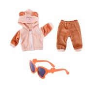 1 Set Di Pigiami Per Bambole, 1 Paio Di Occhiali Da Sole A Farfalla Per Bambole, Graziosi Pigiami Per Bambole, Vestiti Per Bambole, Vestiti Per Bambole Di Simulazione (35-43 Cm)