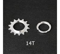 1 set di pignoni per bicicletta in acciaio con anello di bloccaggio 13T 14T 18T per catena da 1/8" mozzo per bici da strada ciclismo competizione allenamento (14T)