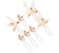 1 set di pin per capelli da sposa foglia e fauci per le donne accessori per le