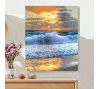 1 set di pittura fai-da-te a tema marino, dipinto ad olio realizzato con cura, esprime la tua personalità attraverso i colori, libera la tua creatività senza alcuna esperienza di disegno, crea opere d