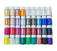 1 set di polvere minerale di mica naturale perlescente di grado cosmetico fatto a mano in resina epossidica colorante pigmento perlato per sapone balsamo per labbra kit per la creazione di