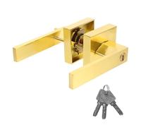 1 set di pomelli di bloccaggio in lega di alluminio, leva for la privacy resistente for la maniglia della porta d'ingresso del bagno della camera da letto con chiave in metallo quadrato