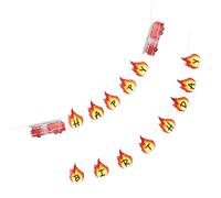 1 set di pompieri striscioni di buon compleanno stendardi per pompieri (rossa)