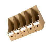 1 set di portadocumenti per scaffali per libri per studenti con cinque scatole