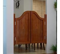 1 set di porte a battente con persiane in legno massello for la ventilazione di balconi e bagni - Cerniere di qualità commerciale incluse(W115cmxH107cm(45.3"x42"))