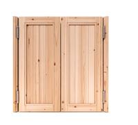 1 set di porte a battente in legno massello di qualità commerciale con cerniere a chiusura automatica - Divisorio durevole for bar e uffici(W130cmxH90cm(51"x35.4"))