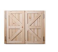 1 set di porte a battente in legno massello for cucina e lavanderia in stile rustico - Porta d'ingresso bidirezionale resistente con cerniere(W70cmxH90cm(27.5"x35.4"))