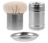 1 set di pratici barattoli per condimenti con spazzole per olio