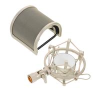 1 set di protezione antivento per microfono e supporto: filtro anti-pop a forma