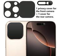 1 Set di protezione della privacy compatibile con Apple 17 Pro/17 Pro Max, include 1 copertura per la fotocamera frontale e 1 copertura anti-spia per la fotocamera, design adesivo facile, compatibile 