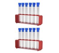 1 Set Di Provette Da 15 X 100Mm Con Supporto Provette In Plastica Trasparente