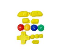 1 Set di Pulsanti Completi per New 3DS XL LL Kit di Copritasti di Ricambio per Riparazione Console (Leggera Variazione di Colore) Giallo