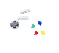 1 set di pulsanti di ricambio for controller di gioco SNES, pulsanti LR colorati, pulsanti cross direct pad for la riparazione