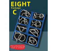 1 Set Di Puzzle Rompicapo (8 Pezzi) [modello C] Tagli UnicaFerro