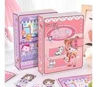 1 Set di Quiet Book fai-da-te, senza necessità di tagliare, libro di vestizione fatto a mano per ragazze e bambini, libro di adesivi per vestizione 3D, libro educativo Montessori, libro di adesivi a t