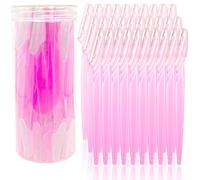 1 Set di rasoi per sopracciglia trasparenti rosa, include 60/30/12/6/3/1 pezzi di rifinitore per sopracciglia, rasoio, rimuovi calli, rifinitore di peli del corpo e rasoio per viso e sopracciglia con 