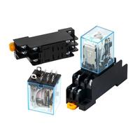 1 set di relè di potenza a bobina LY2NJ HH62P DC12V 24V 36V 48V 110V 220 240V 380V AC 10A 8PIN DPDT HHC68A-2Z con base di presa(DC - 1set,24V)