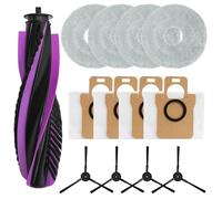 1 set di ricambio nero + bianco for spazzola laterale principale, sacchetto for la polvere, panno for mocio, kit for aspirapolvere robot JONR T5 Pro, strumento for la pulizia della casa(A)