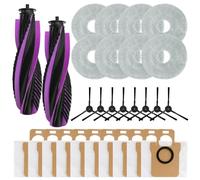 1 set di ricambio nero + bianco for spazzola laterale principale, sacchetto for la polvere, panno for mocio, kit for aspirapolvere robot JONR T5 Pro, strumento for la pulizia della casa(B)