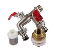 1 set di rubinetti con valvola a sfera in ottone da 3/4", giunti for serbatoi d'acqua, filtro in acciaio inossidabile 304, adattatori for irrigazione da giardino(G)