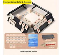 1 Set di Rummy israeliano standard numerico, gioco da tavolo per adulti per il tempo libero e le feste, 106 carte numeriche + 4 porta carte, fornito di borsa per il trasporto Tagli Unica,Una tessera m