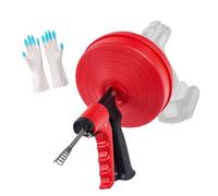 1 set di sblocco regolabile con testa a imbuto per una migliore portata in ABS Shell Grip guanti in set Unclogger con guanti