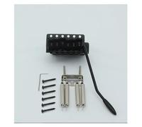 1 set di selle in acciaio a 6 fori per chitarra elettrica ponte tremolo WVC-SB con blocco in acciaio(Bk)