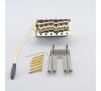 1 set di selle in acciaio a 6 fori per chitarra elettrica ponte tremolo WVC-SB con blocco in acciaio(Gold)